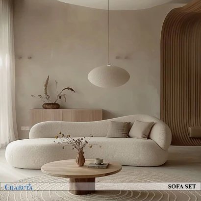 Nordic Curved Boucle Sofa | Charuta Bangladesh