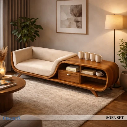 Sofa with Built-in Coffee Table | Charuta plus