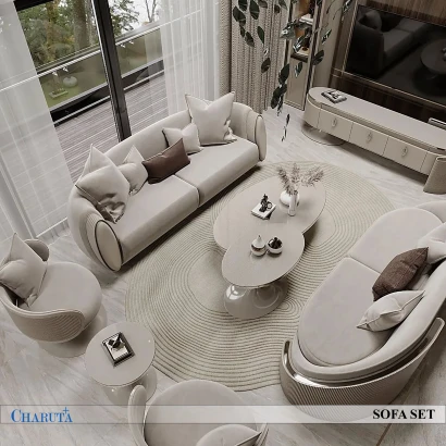 Shop Elegance Round Arm Sofa Set | Charuta Plus