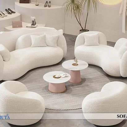 Buy Boucle Cloud Sofa Set | Charuta Plus